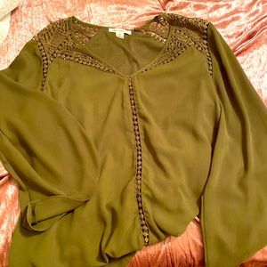 Blouse, olive, medium, johnpaulrichard